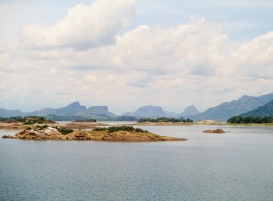 Senanayaka Reservoir, behind Inginiyagala Dam - part of the Gal Oya National Park